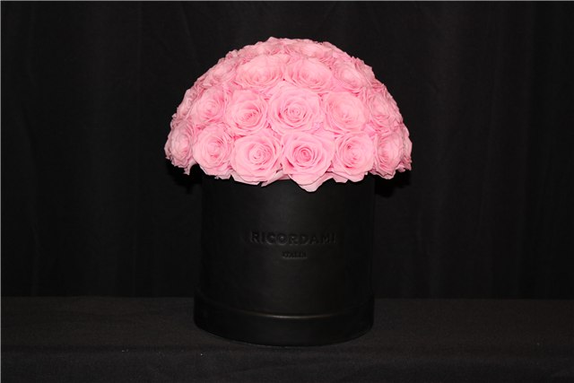 Small pink roses · black base