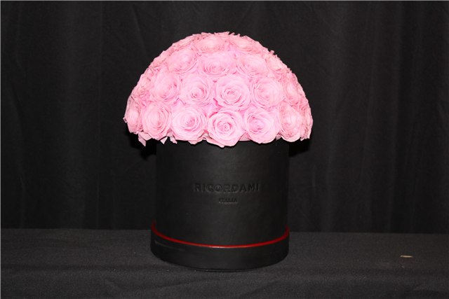 Small pink roses · black base