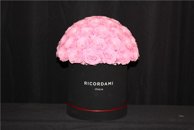 Small pink roses · black base
